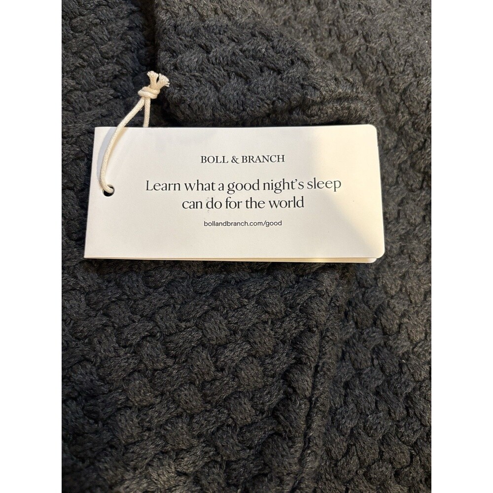 Boll & Branch Organic Cotton Decorative Pillow 20" x 20" Heathered. Retail $168